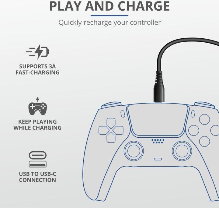 Actual product image Trust GXT 226 Gaming Controller Cable (PS5)