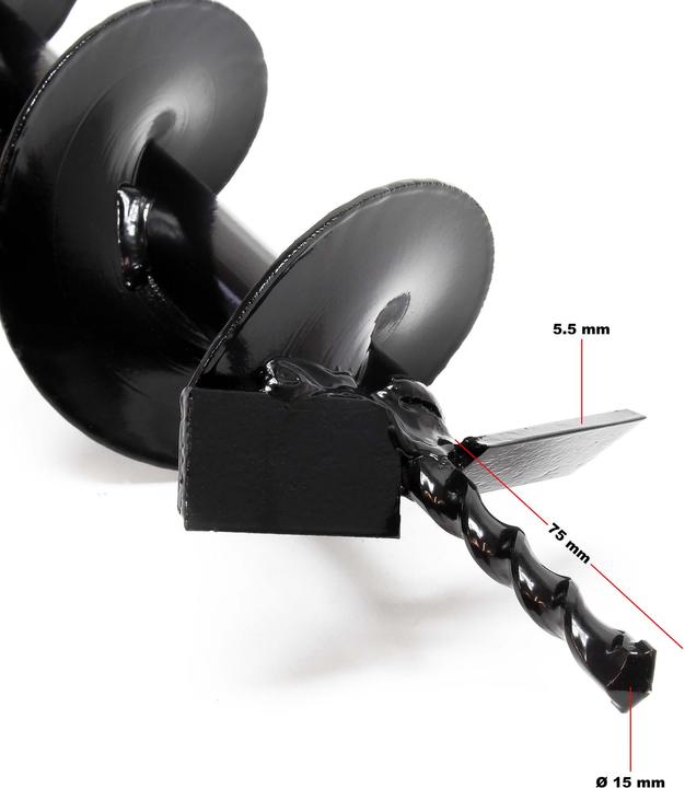Actual product image Wiltec Petrol Ground Drill Set 1.4kW 1.9HP including Earth Auger Drill Bit 100mm