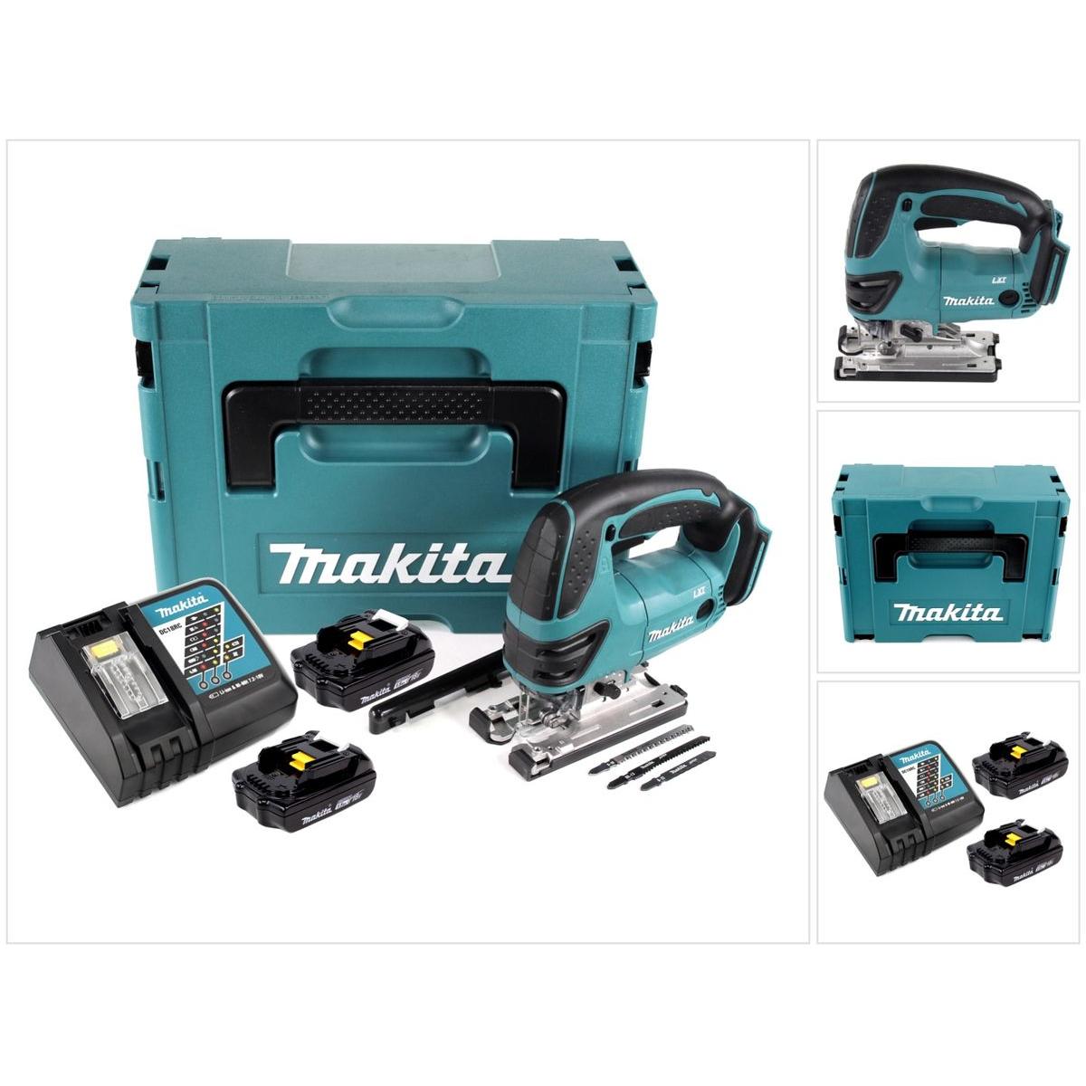 Makita, Sega universale a batteria, DJV 180 RYJ Seghetto alternativo a batteria 18V + 2x batteria 1,5Ah + caricatore + Makpac