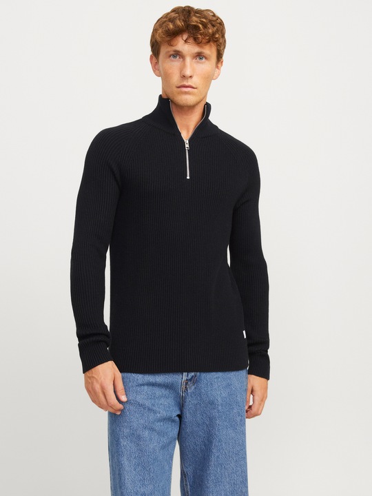 Produktbild Jack & Jones Einfarbig Strickpullover mit Halber Reissverschluss Strickpullover mit Halber Reissverschluss (XXL)