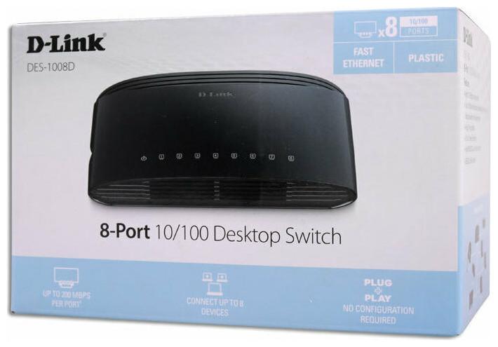 Immagine prodotto D-Link DES 1008D - Switch - non gestito - 8 x 10/100 (8 porte)