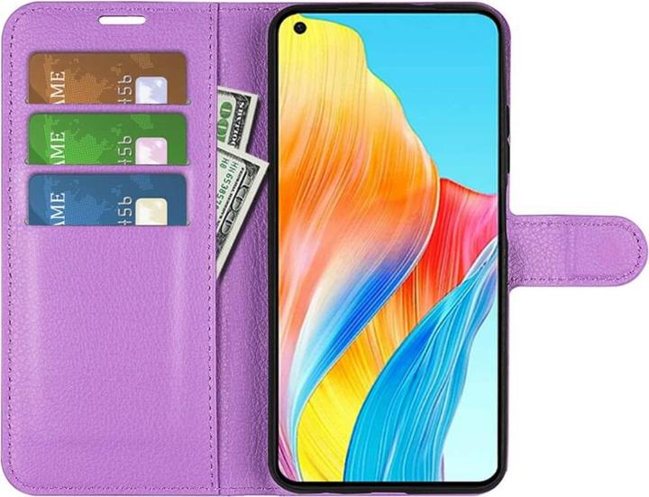 Image du produit Cover-Discount OPPO A78 4G - Étui en cuir violet (Oppo A78)
