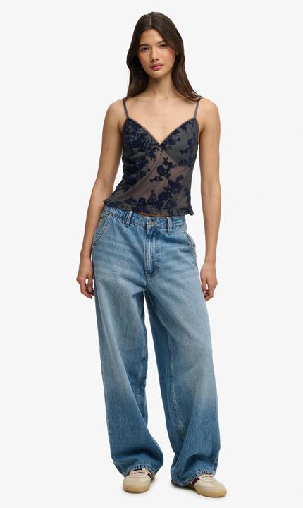Produktbild Superdry Flockprint Mesh Cami Top (36)