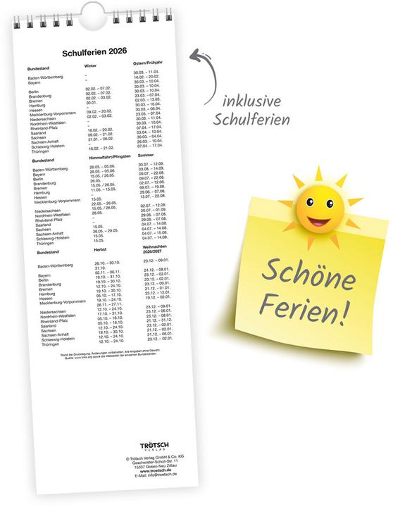Produktbild Trtsch Streifenkalender Hunde 2026 Notizkalender (Harter Einband, Deutsch)