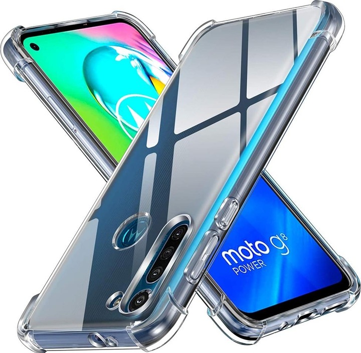 Produktbild Screenguard Motorola Moto G8 Power Hülle Crystal Soft Airbag Bumper (Motorola Moto G8 Power)