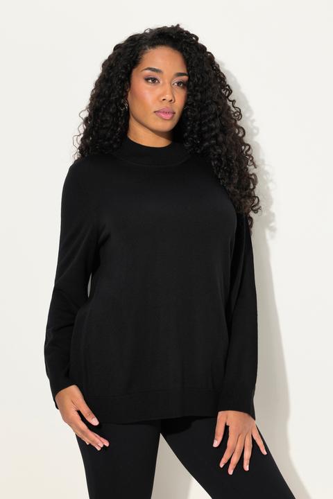 Produktbild Ulla Popken Pullover, edle Schurwoll-Seidenmischung, Stehkragen, Langarm (46, 48)