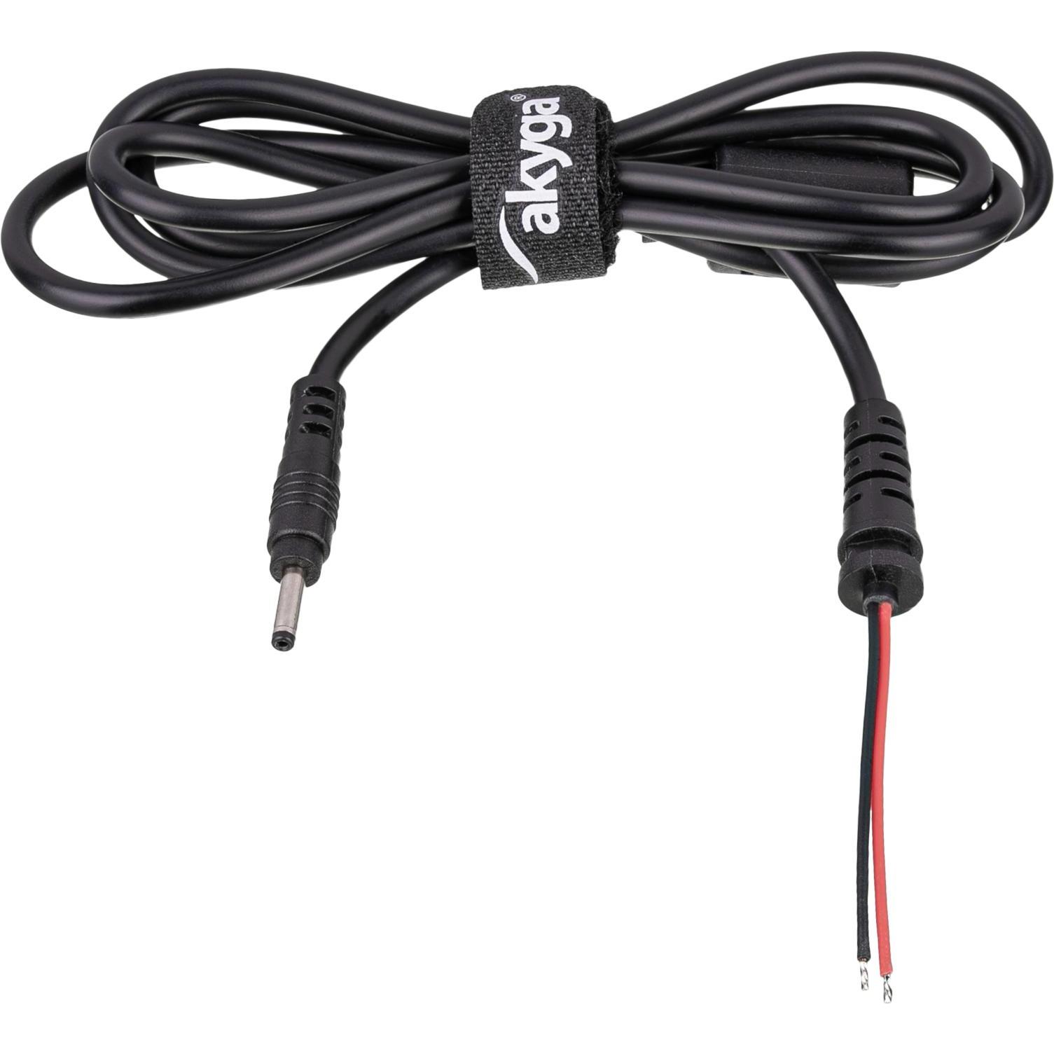 Akyga AK-SC-08 Ersatz-DC-Kabel für Notebook-Netzteil Schwarz (1.20 m), Stromkabel