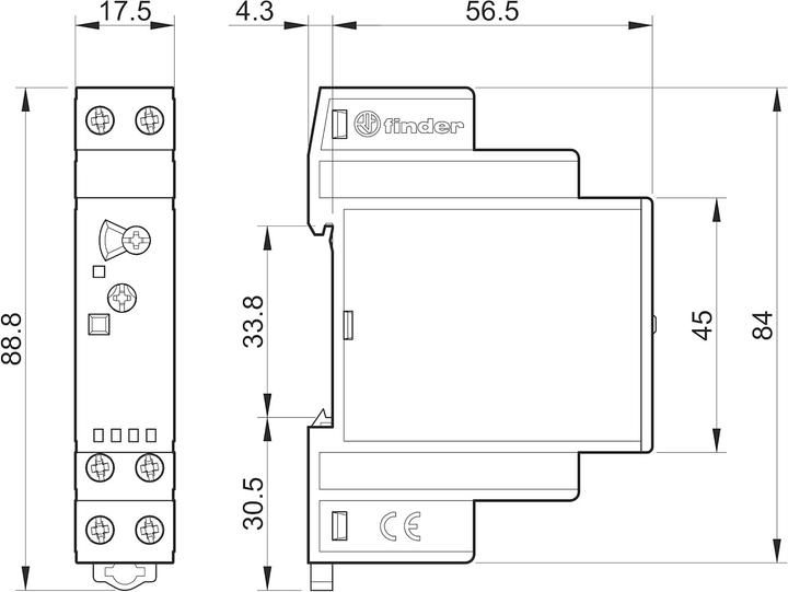 Produktbild Finder Dimmer elektronisch 230VAC, 400W, Slave 15.11.8.230.0400