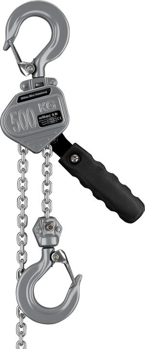 Wiltec Lever Chain Hoist 500 kg Lifting Height 1.5 m Manual Blocks Equipment