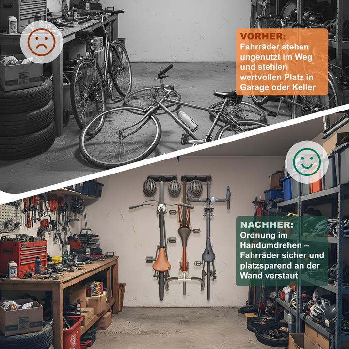 Actual product image Relaxdays Fahrrad Wandhalterung mit Schiene