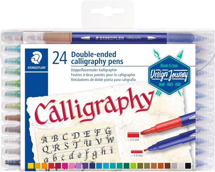 Produktbild Staedtler Fasermaler D.spitze calligraph 24ST (Mehrfarbig, 24 x)