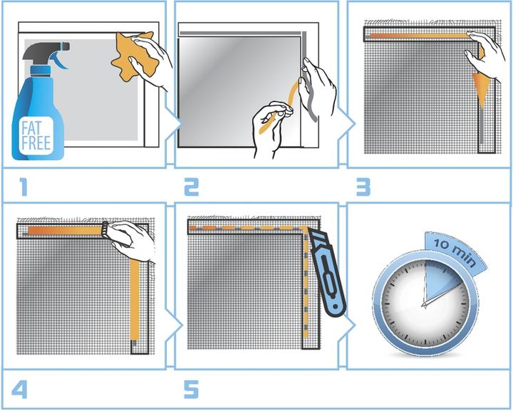 Produktbild Windhager Elastic Fliegengitter (130 x 150 cm)