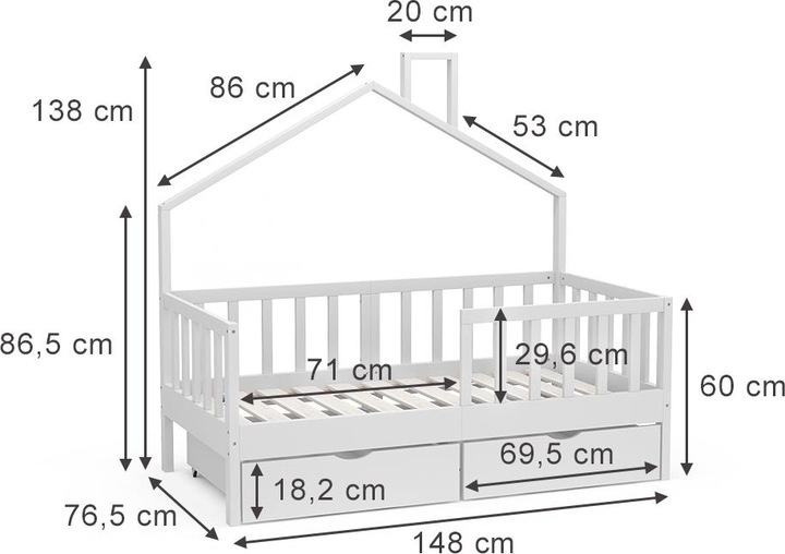 Produktbild Vicco Justus (70 x 140 cm)