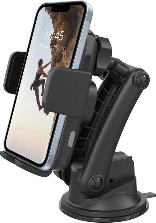 Produktbild Accezz Telefoonhouder auto - Draadloze oplader - Dashboard en voorruit - Zwart