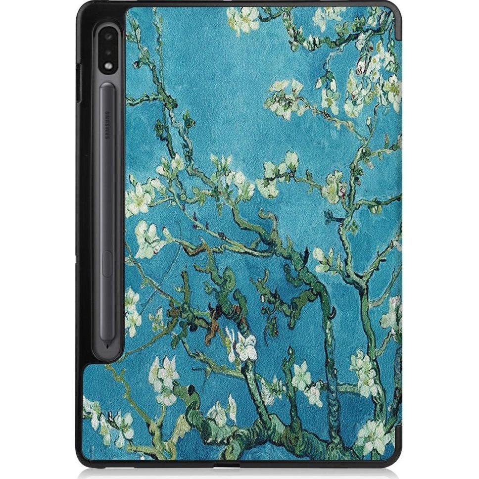 Thumbnail - Cover-Discount Galaxy Tab S7 (11.0) - Tri-fold Smart Case Blumen (Galaxy Tab S7 11.0 (2020)), Tablet Hülle, Mehrfarbig