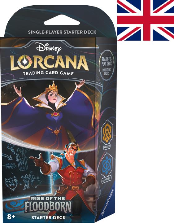 Produktbild Disney Lorcana - Rise of the Floodborn: Starter Decks (Amber / Sapphire) (Englisch, Deck)