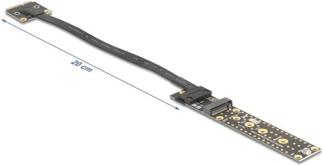 Actual product image Delock Adapter Mini PCIe Stecker zu M.2 Key M Buchse mit Kab