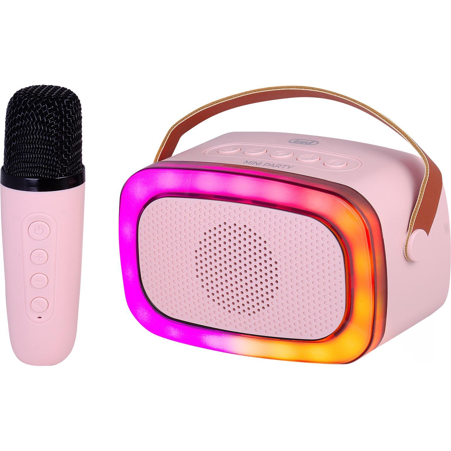Thumbnail - Trevi Xr 8a01 Miniparty Karaoke Lautsprecher + Bluetooth Rosa (Akkubetrieb), Bluetooth Lautsprecher, Pink