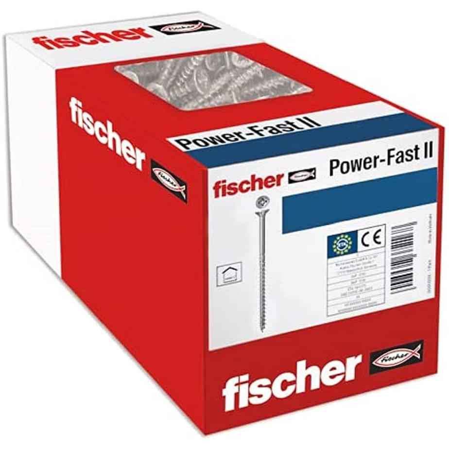 Fischer, Schrauben, PowerFast II 4,0x50 SK PZ TG blvz 75 (75 Schrauben pro Stück)