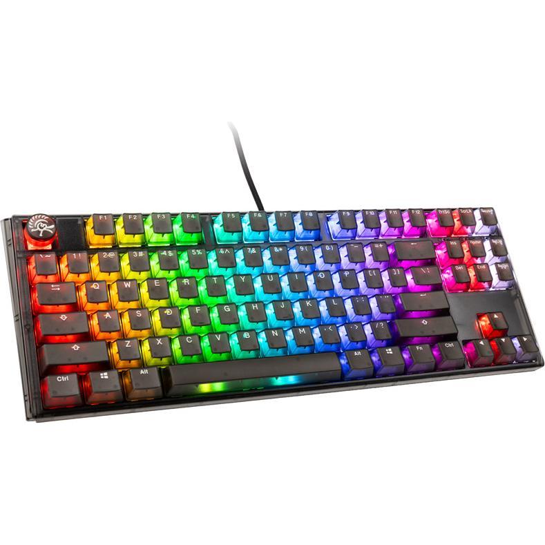 Ducky One 3 Aura Black TKL Gaming Tastatur, RGB LED - MX-Blue (US) (Eng. Int., Kabelgebunden), Tastatur, Schwarz