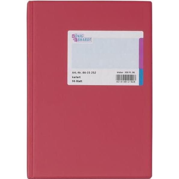 König & Ebhardt, Formular, Geschäftsbuch Kariert Rot (96 x)