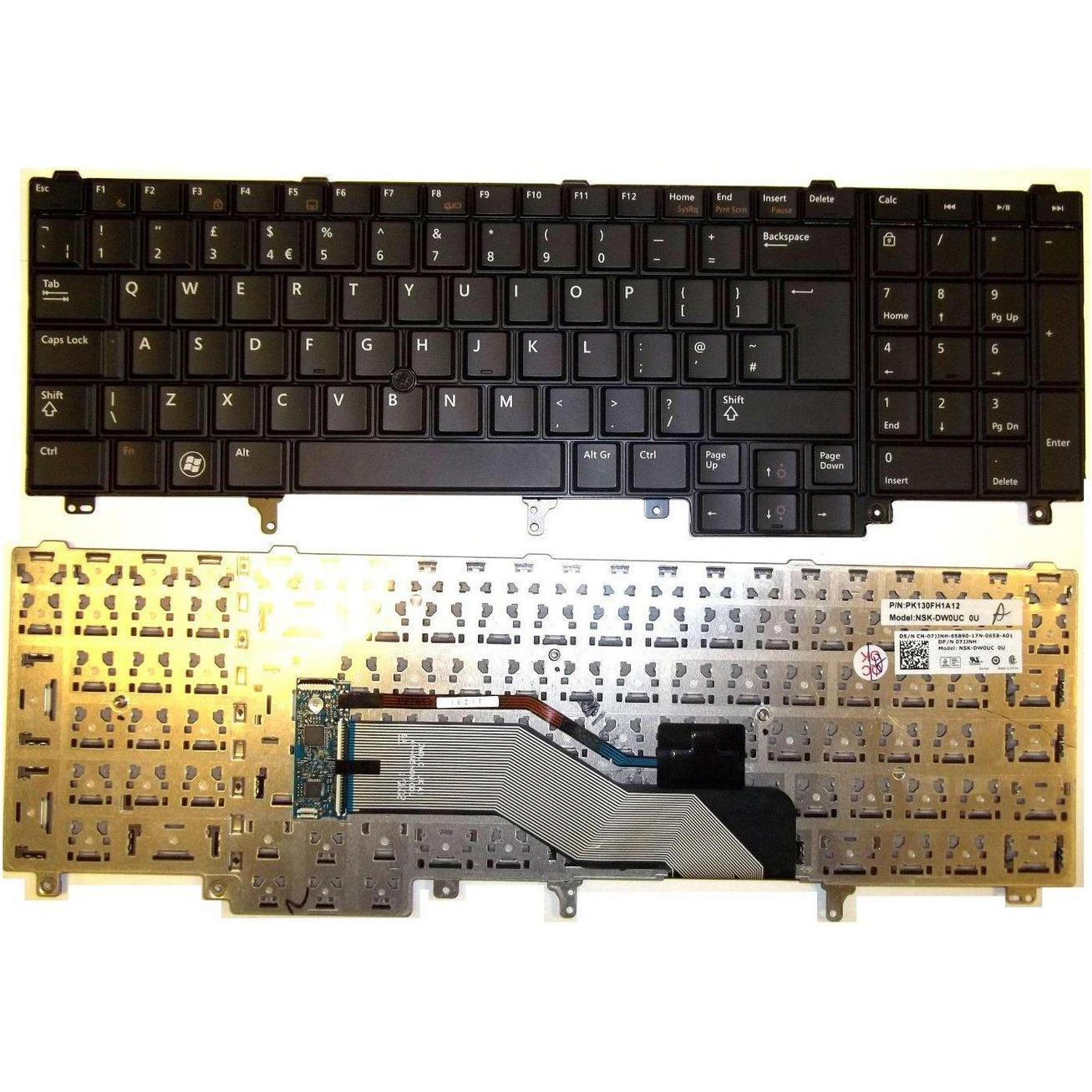 Dell Keyboard (UK ENGLISH), Notebook Ersatzteile, Schwarz