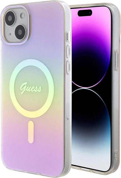 Guess GUHMP15SHITSP iPhone 15 6.1" różowy/pink hardcase IML Iridescent MagSafe (Apple iPhone 15)