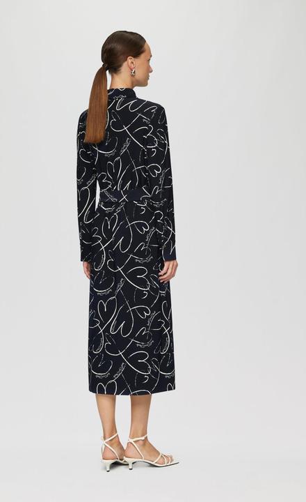 Image du produit S.Oliver Kleid Hemdblusenkleid aus Jersey mit Bindegürtel und Herz-Print (42)