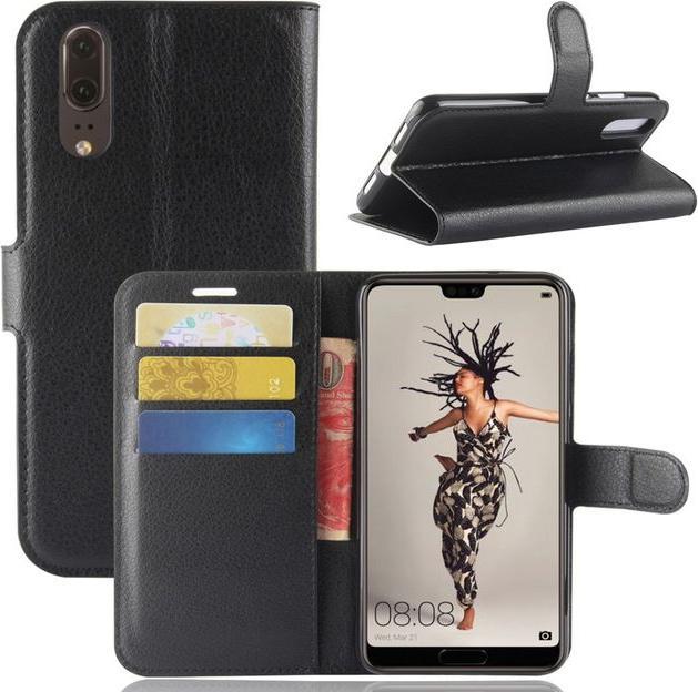 Produktbild MU Classic Leder Bookcover Hülle mit Litchitextur (Cubot P20)