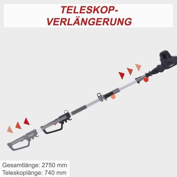 Immagine prodotto Scheppach Tagliasiepi telescopico elettrico da 500 W, con tracolla (Tagliasiepi elettrica)