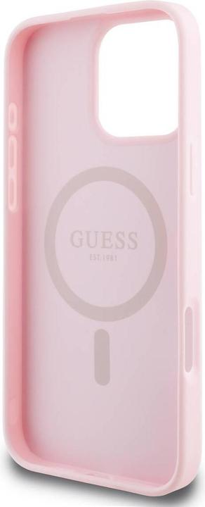 Produktbild Guess PU Grained Classic Logo MagSafe Case for iPhone 16 Pro Max Pink (Apple iPhone 16 Pro Max)