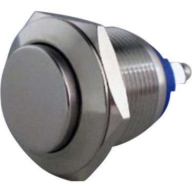 RND Components Vandalensicherer Drucktaster, 1 Schliesser, Tastend, IP65, Flachsteckzunge, 2.8 x 0.5 mm, Taster + Schalt...