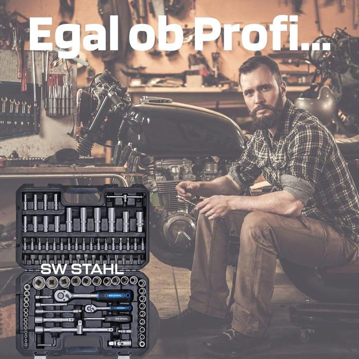 Produktbild SW-Stahl Steckschluessel-Satz (10  mm, 11 mm, 12 mm, 13 mm)