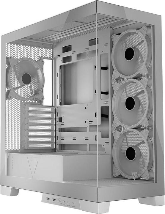 Actual product image Modecom Computer case Volcano SPACE APEX ARGB MIDI USB 3.0 X 2 CYPE-C white (ATX, mATX, Mini-ITX)