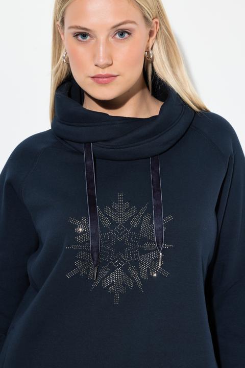 Produktbild Ulla Popken Sweatshirt, Schneeflocke, Stehkragen, Langarm (46)