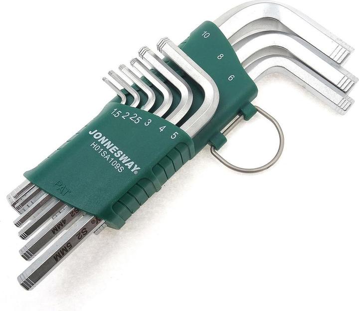 Actual product image Jonnesway Allen key set with ball, long, 9 pcs.