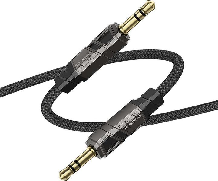 Immagine prodotto Borofone Kabel AUX BL22 Dignity - Klinke 3,5mm auf Klinke 3,5mm - 1 Meter schwarz (1 m, Connettore da 3,5 mm (AUX), Cavo senza spina)