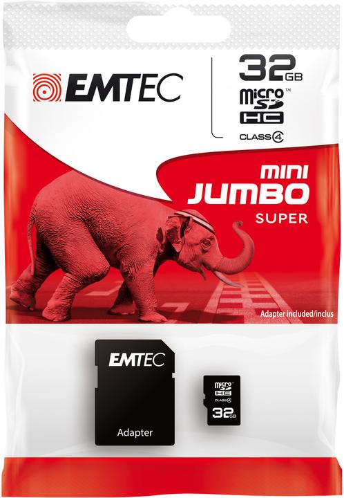 Image du produit Emtec 32GB microSD Class 4 (32 Go, microSD)