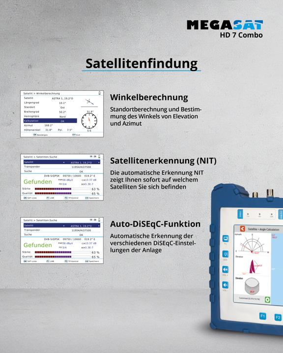 Immagine prodotto Megasat HD 7 Combo Antenna Meter (Tecnologia di misura)