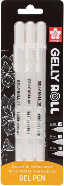 Image du produit Sakura Gelly Roll set Bright White | 3 stylos, taille 05-08-10 (Blanc, 3 x)