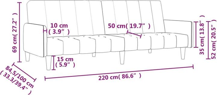 Produktbild vidaXL Schlafsofa (2-Sitzer)