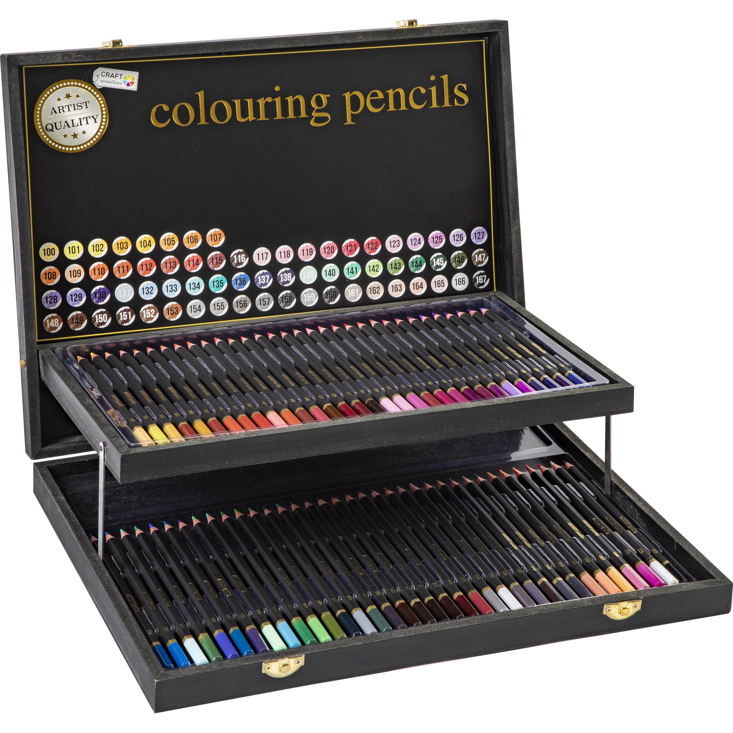 Craft, Malstifte, Colouring pencils, 68 pcs in wooden box - (K-CR0472/GEA) (Mehrfarbig, 68 x)