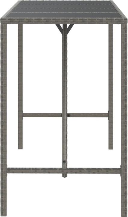 Produktbild vidaXL Bartisch mit Glasplatte (180 x 70 x 110 cm)