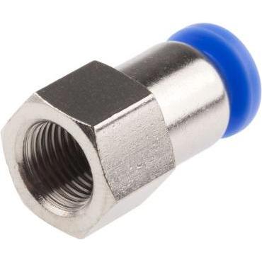 Rs Pro, Rohrverbindungstechnik, Female Straight Adaptor, R1/8" x 6 mm (Rohrverschraubung)