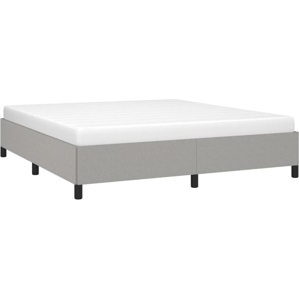 VidaXL, Bett, Bettgestell Polsterbett Bett Doppelbett Lattenrost Hellgrau 180x200cm (180 x 200 cm)