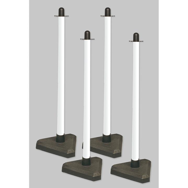 Brady Locking post & concrete base (3.5 kg), polyethylene, white (4 pieces/pack)