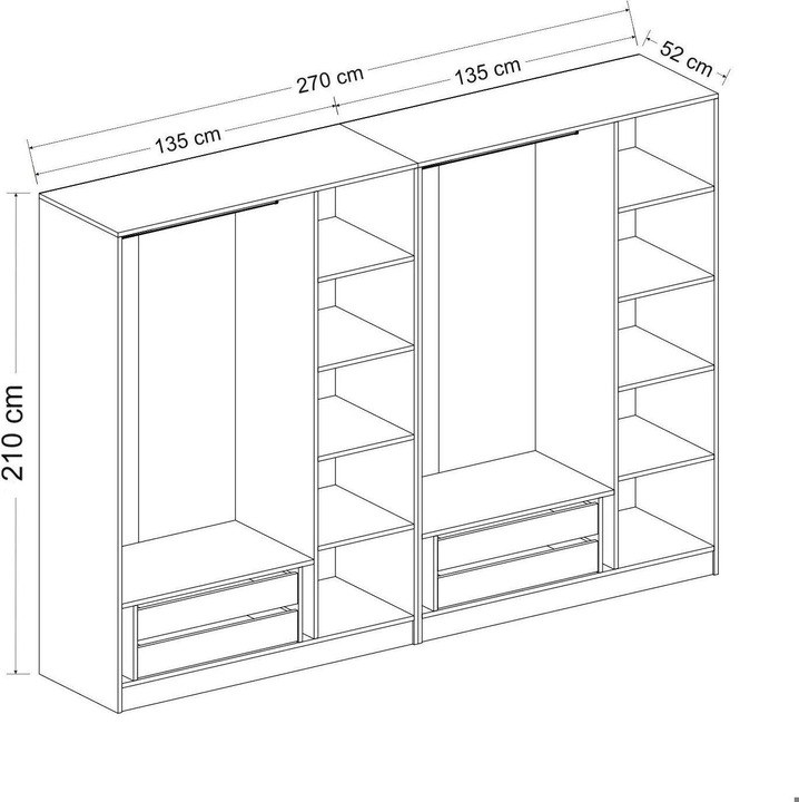 Actual product image Hanah Home Kaley (270 x 52 x 190 cm)