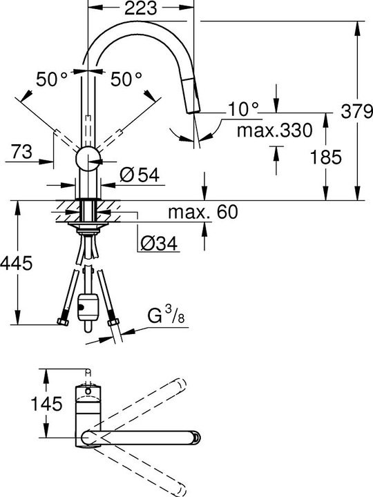 Immagine prodotto Grohe Einhand-Spültischbatterie MINTA 1/2Zoll, C-Auslauf cool sunrise gebürste