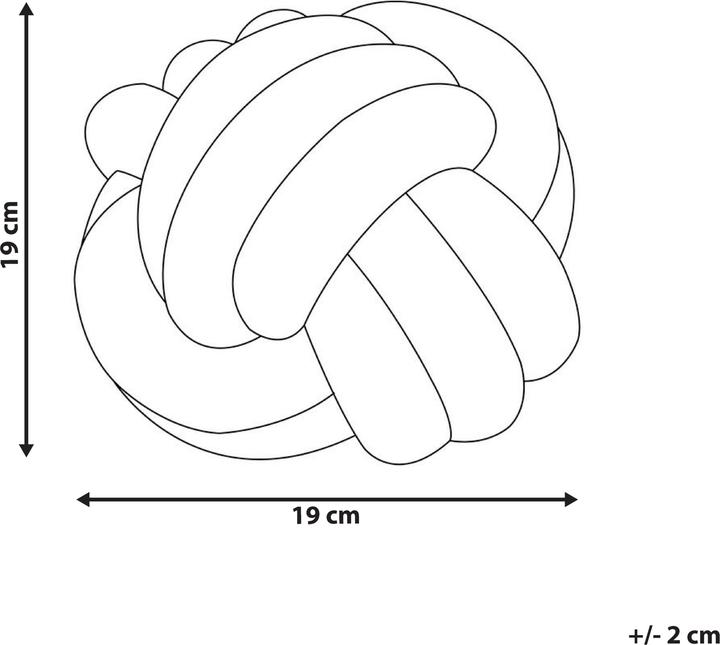 Actual product image Beliani Boucle Knot Cushion Beige 19 x 19 cm MALNI (19 x 19 cm)