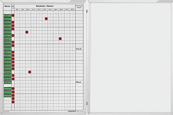 Actual product image Magnetoplan Presence and absence board (45 x 60 cm)